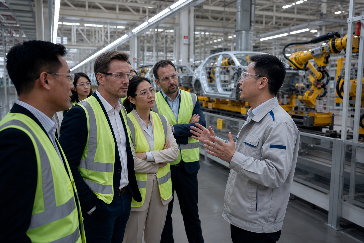 Illustrative visit to an advanced electric vehicle facility in China